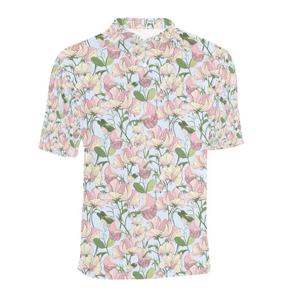 Sweet Pea Print Design LKS304 Men Polo Shirt