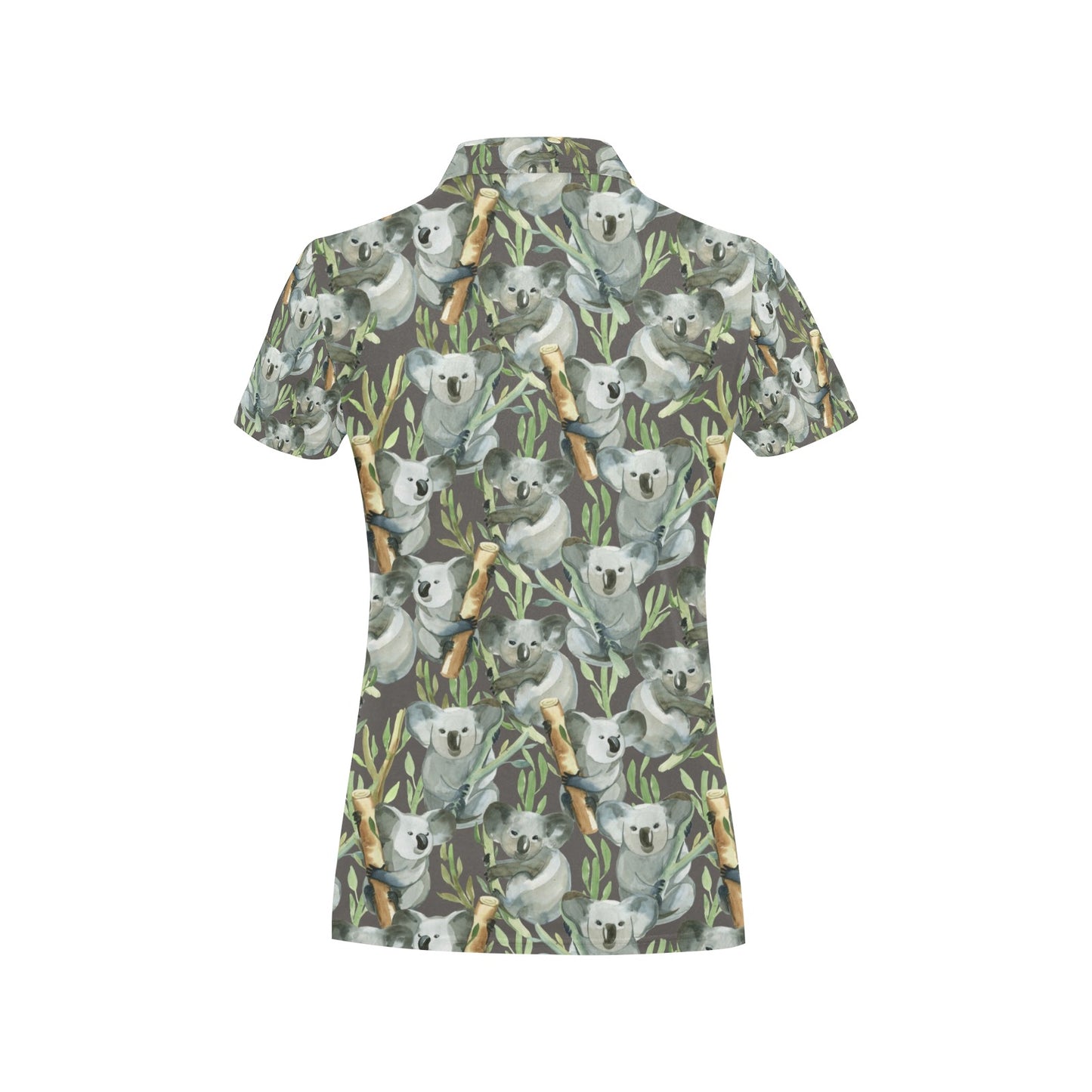 Koala Pattern Design Print Women's Polo Shirt