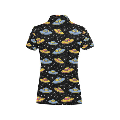 UFO Print Design LKS307 Women's Polo Shirt