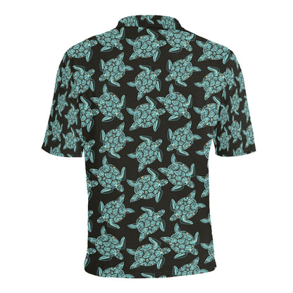 Sea Turtle Print Design LKS302 Men Polo Shirt