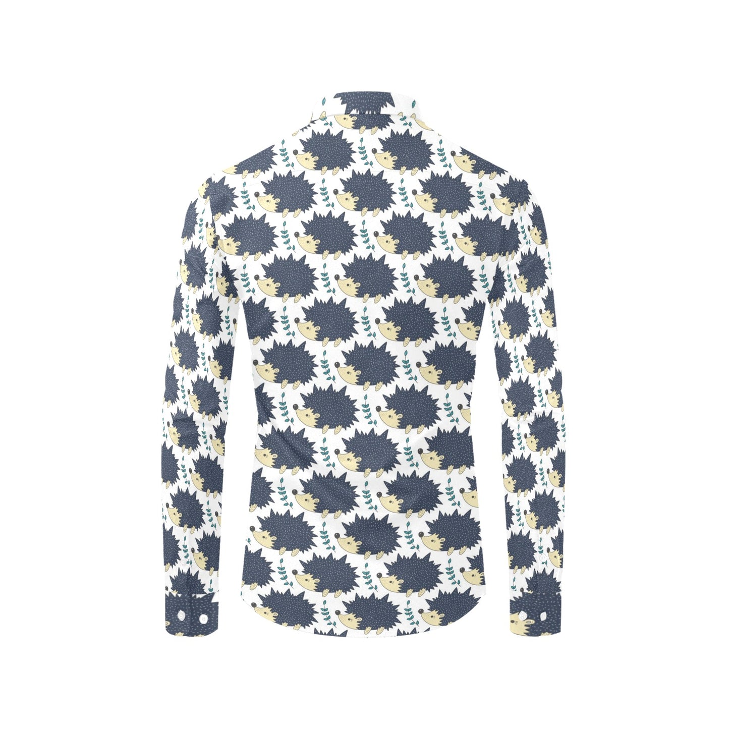 Hedgehog Print Design LKS401 Men's Long Sleeve Dress Shirt