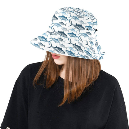 Tuna Fish Print Design LKS303 Unisex Bucket Hat