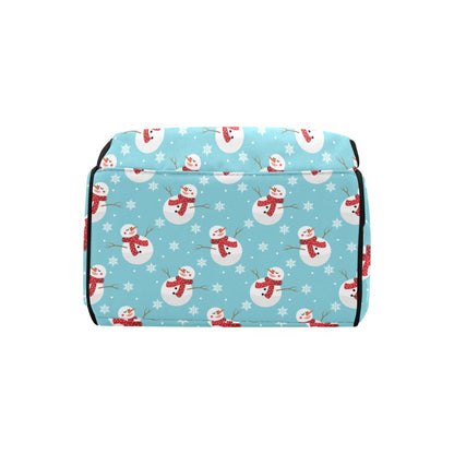Snowman Print Design LKS304 Diaper Bag Backpack