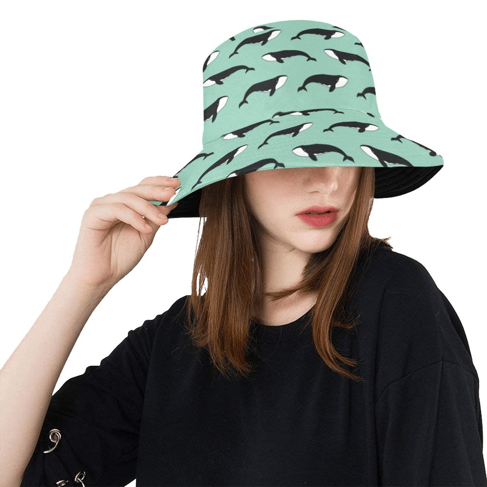 Whale Print Design LKS307 Unisex Bucket Hat