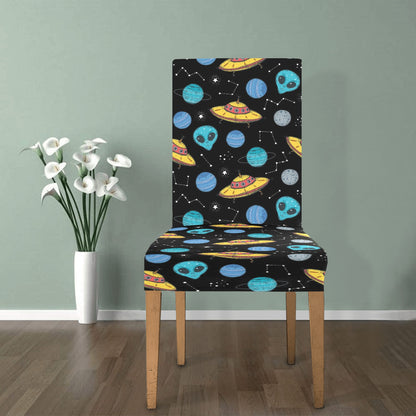 UFO Alien Print Design LKS306 Dining Chair Slipcover