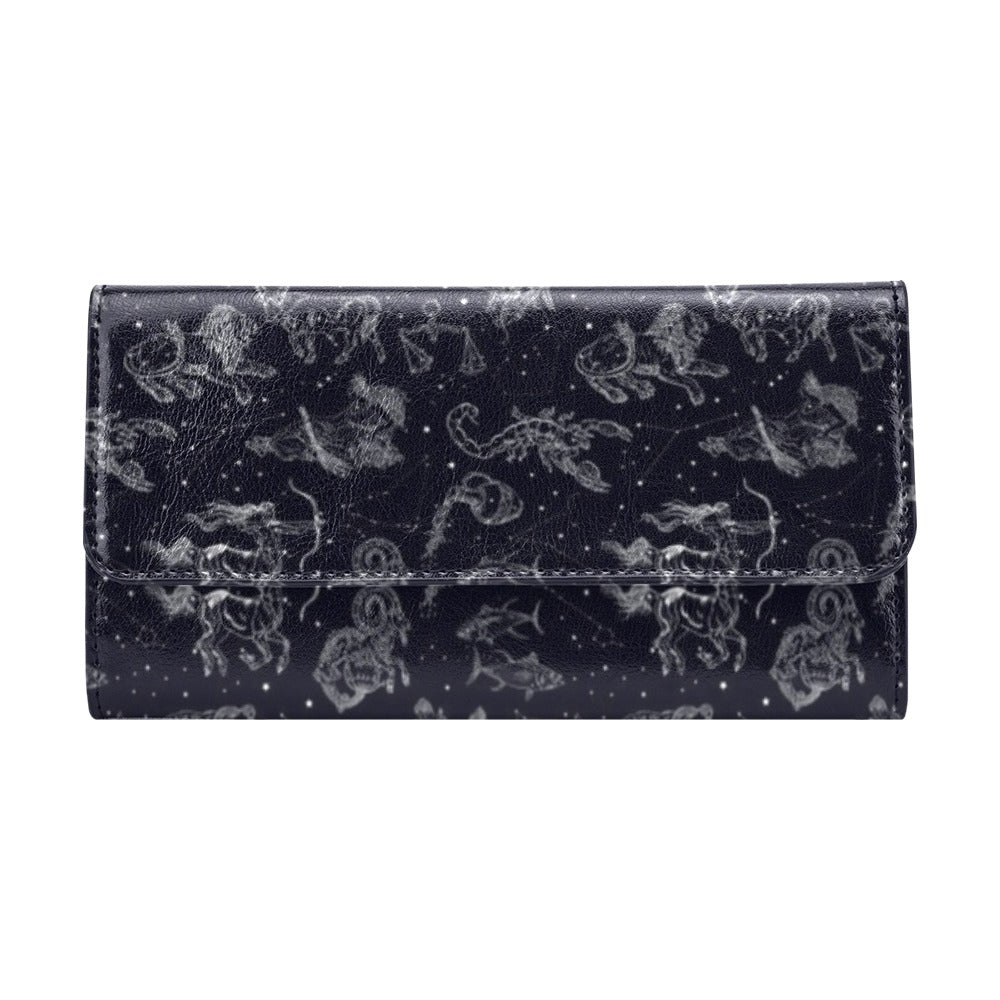 Zodiac Print Design LKS304 Women's Trifold Wallet