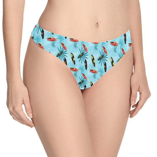 Surfboard Themed Pattern Women's Thongs