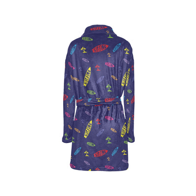 Surfboard Print Design LKS305 Women's Fleece Robe