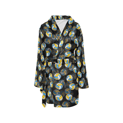 Volleyball Print Design LKS302 Women's Fleece Robe