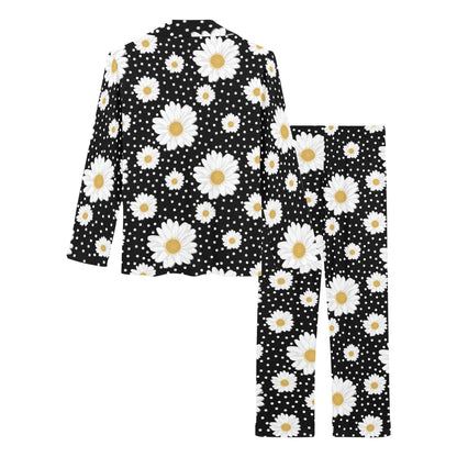 Daisy Pattern Print Design DS02 Women's Long Pajama Set