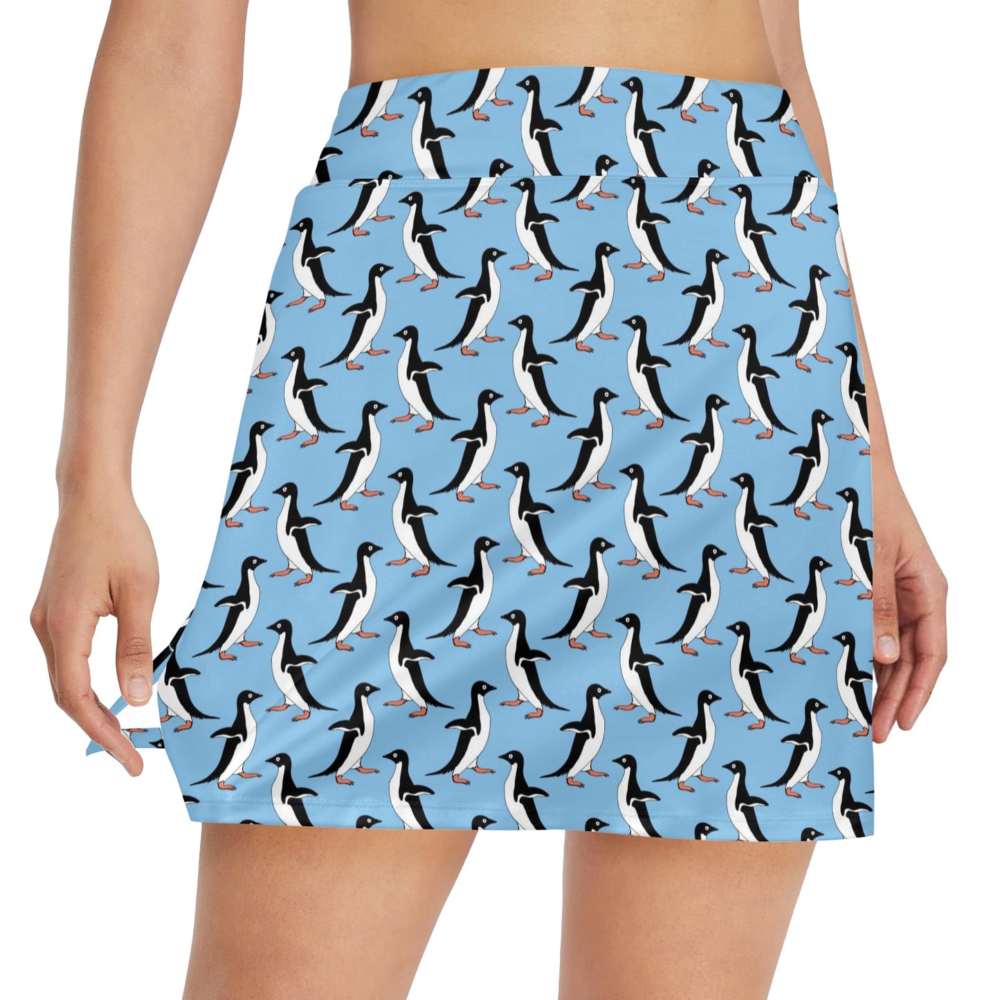 Penguin Dance Pattern 17" Golf & Pickleball Skort with Pockets