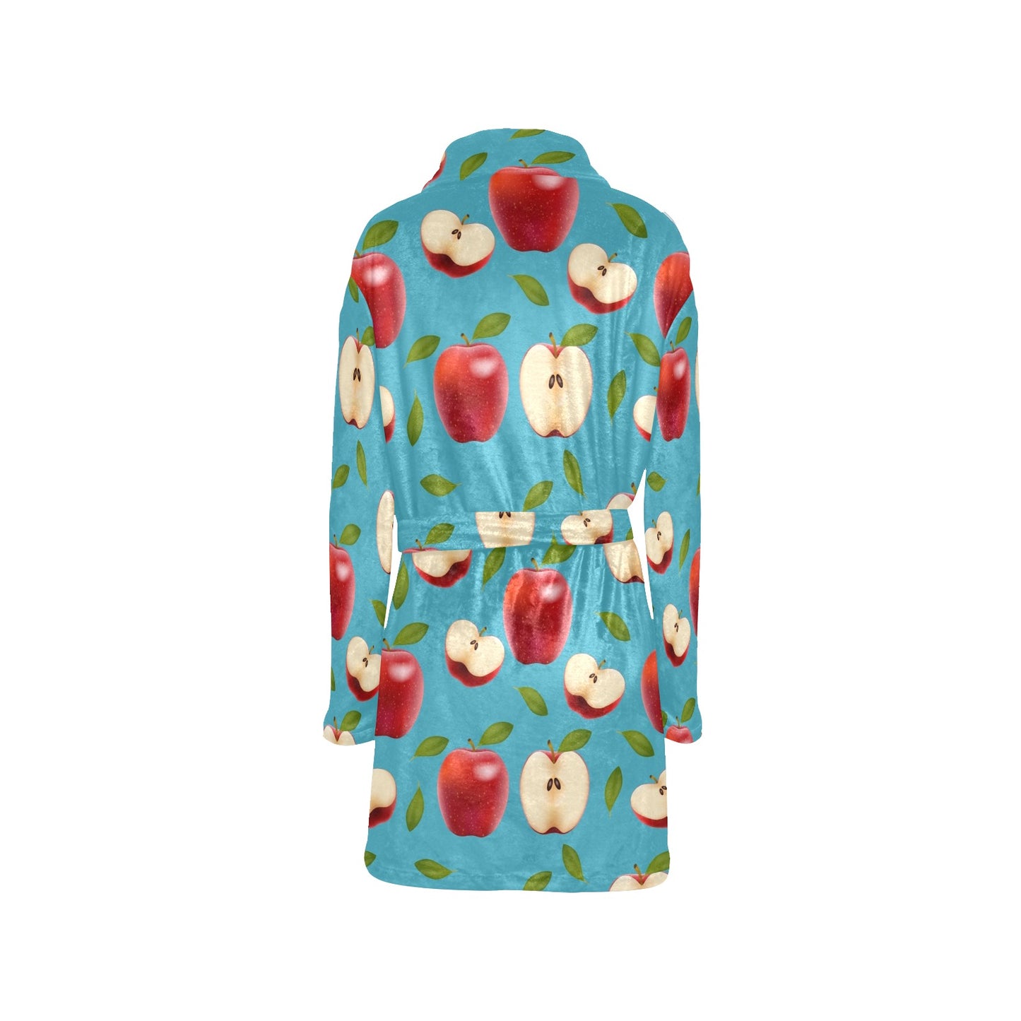 Apple Pattern Print Design AP012 Women's Fleece Robe