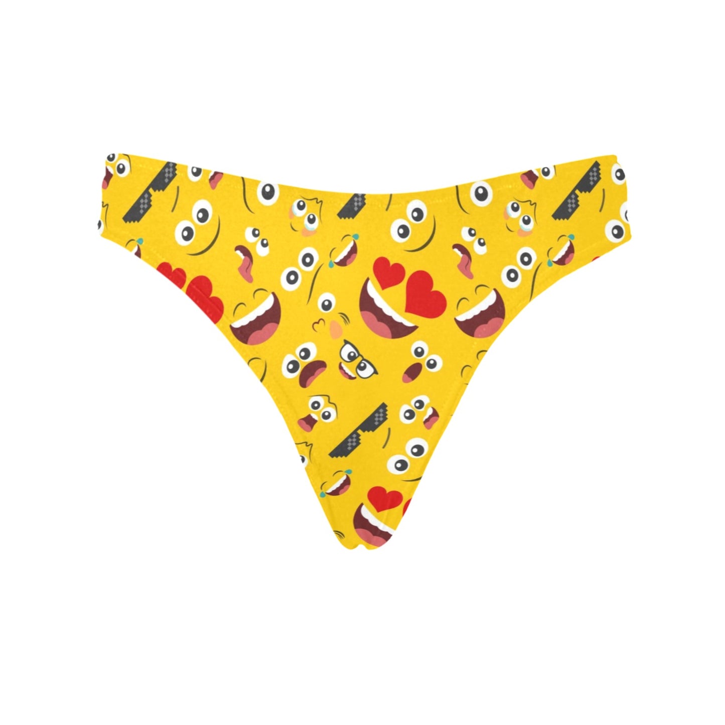 Emoji Face Print Pattern Women's Thongs