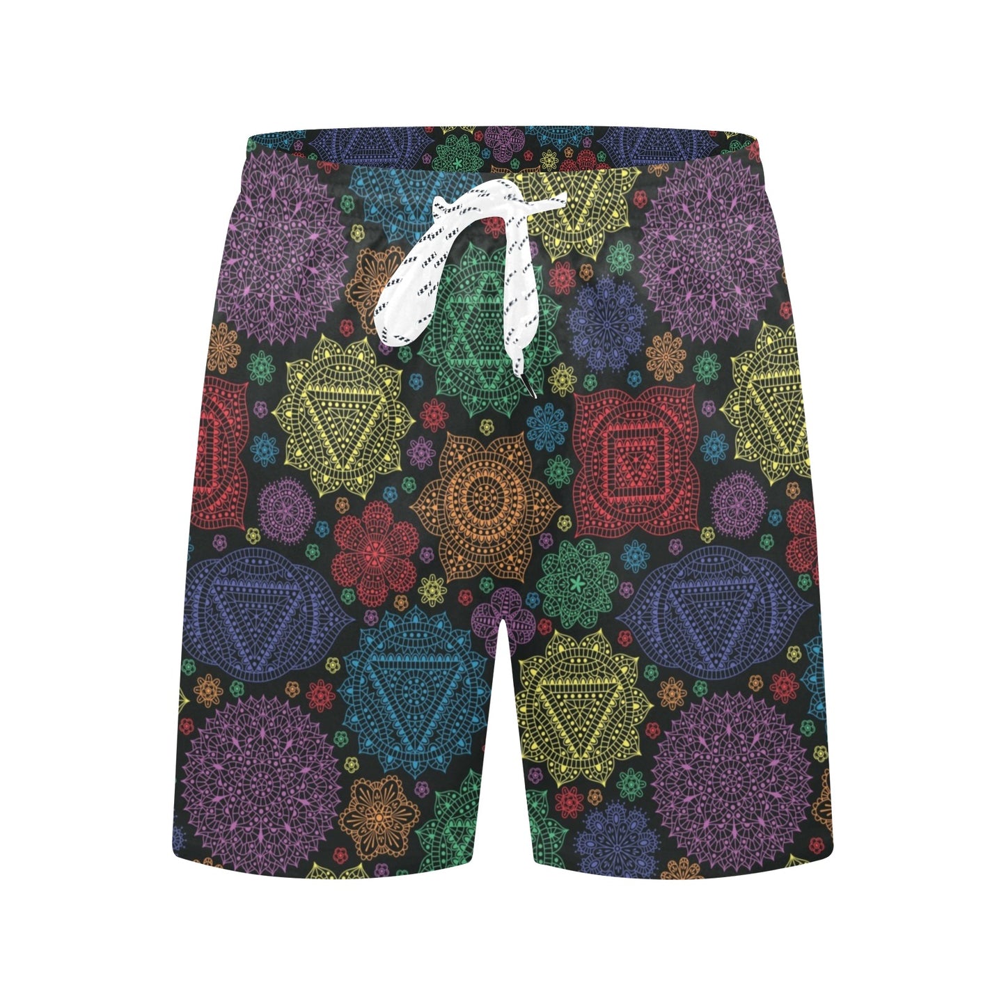 Chakra Mandala Print Pattern Men's Swim Trunks Beach Shorts