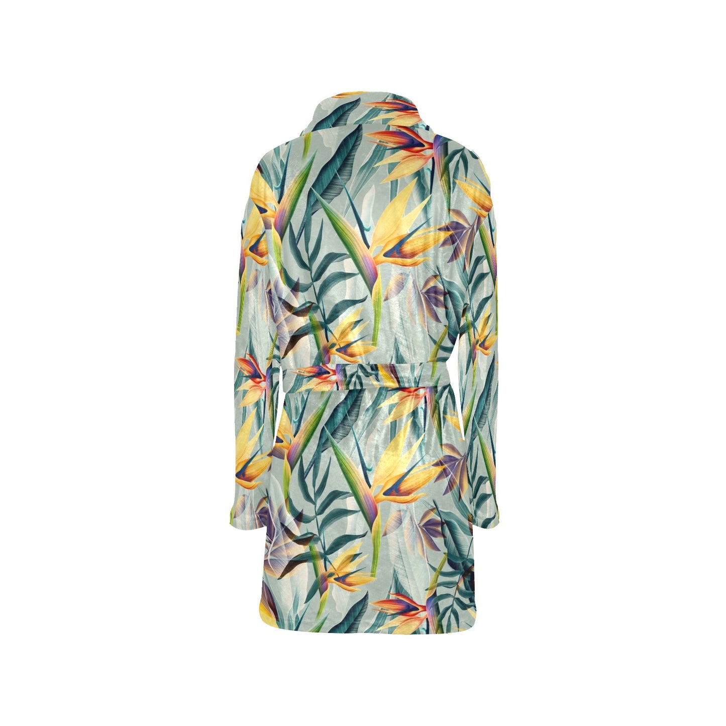 Tropical Flower Pattern Print Design TF022 Women's Fleece Robe