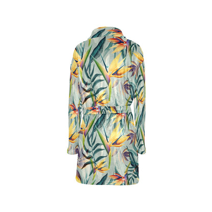 Tropical Flower Pattern Print Design TF022 Women's Fleece Robe