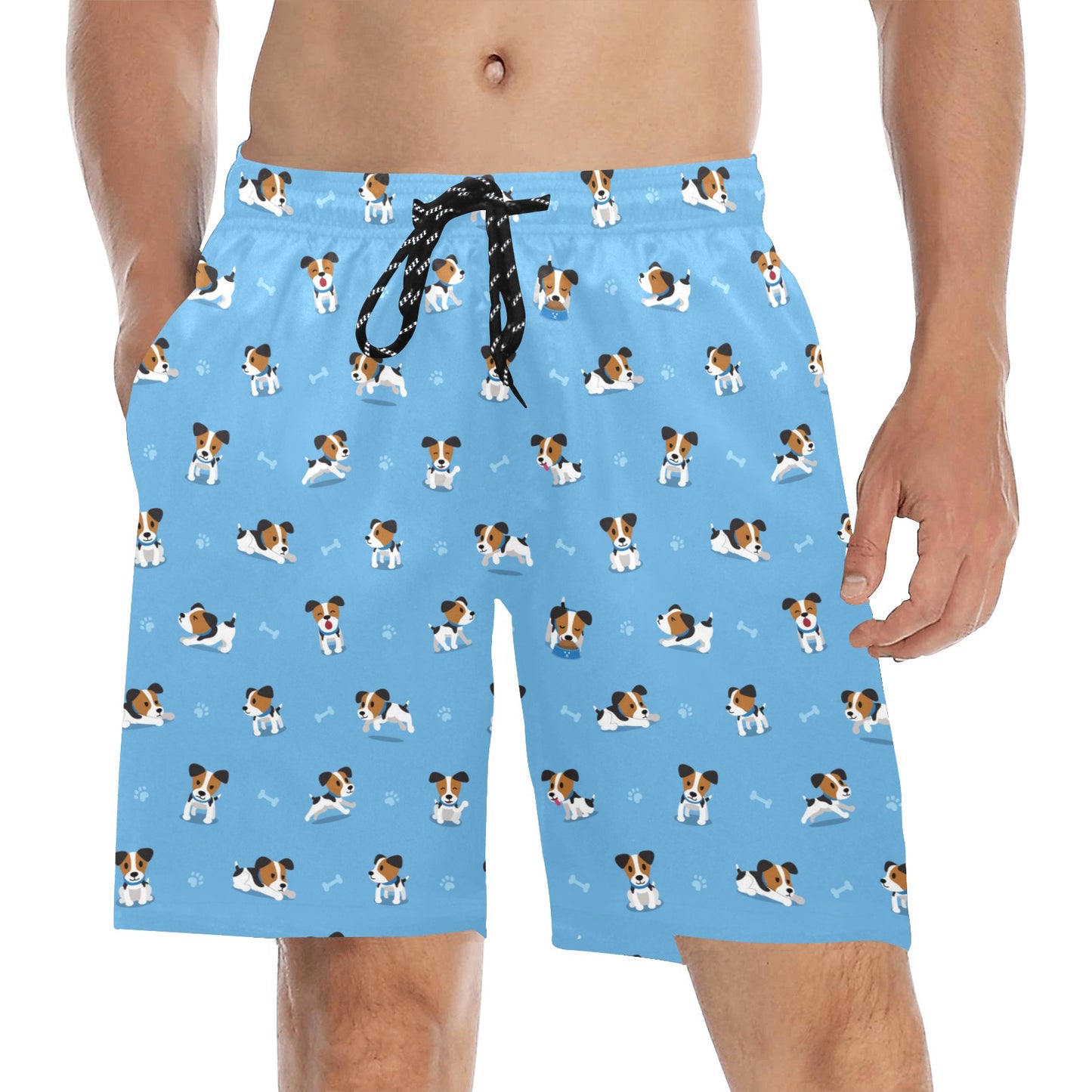 Russell Terriers Print Design LKS3010 Men's Swim Trunks Beach Shorts