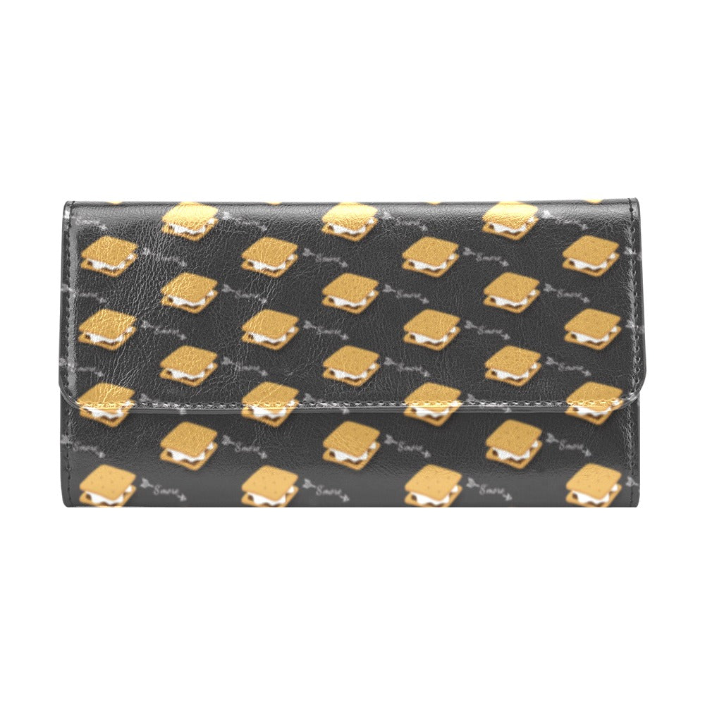 S_Mores Print Design LKS301 Women's Trifold Wallet