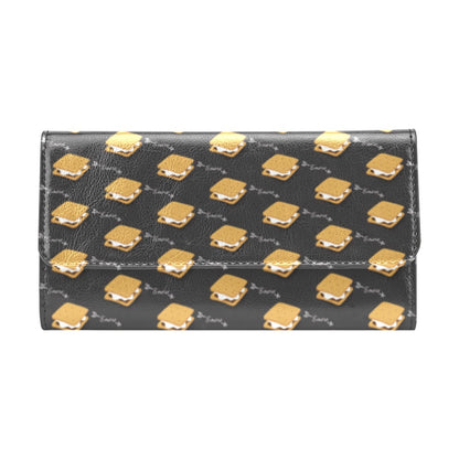 S_Mores Print Design LKS301 Women's Trifold Wallet