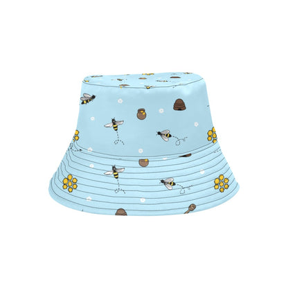 Honey Bee Print Design LKS307 Unisex Bucket Hat