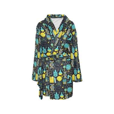 Science Print Design LKS301 Women's Fleece Robe