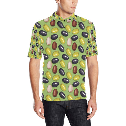 Olive Print Design LKS301 Men Polo Shirt