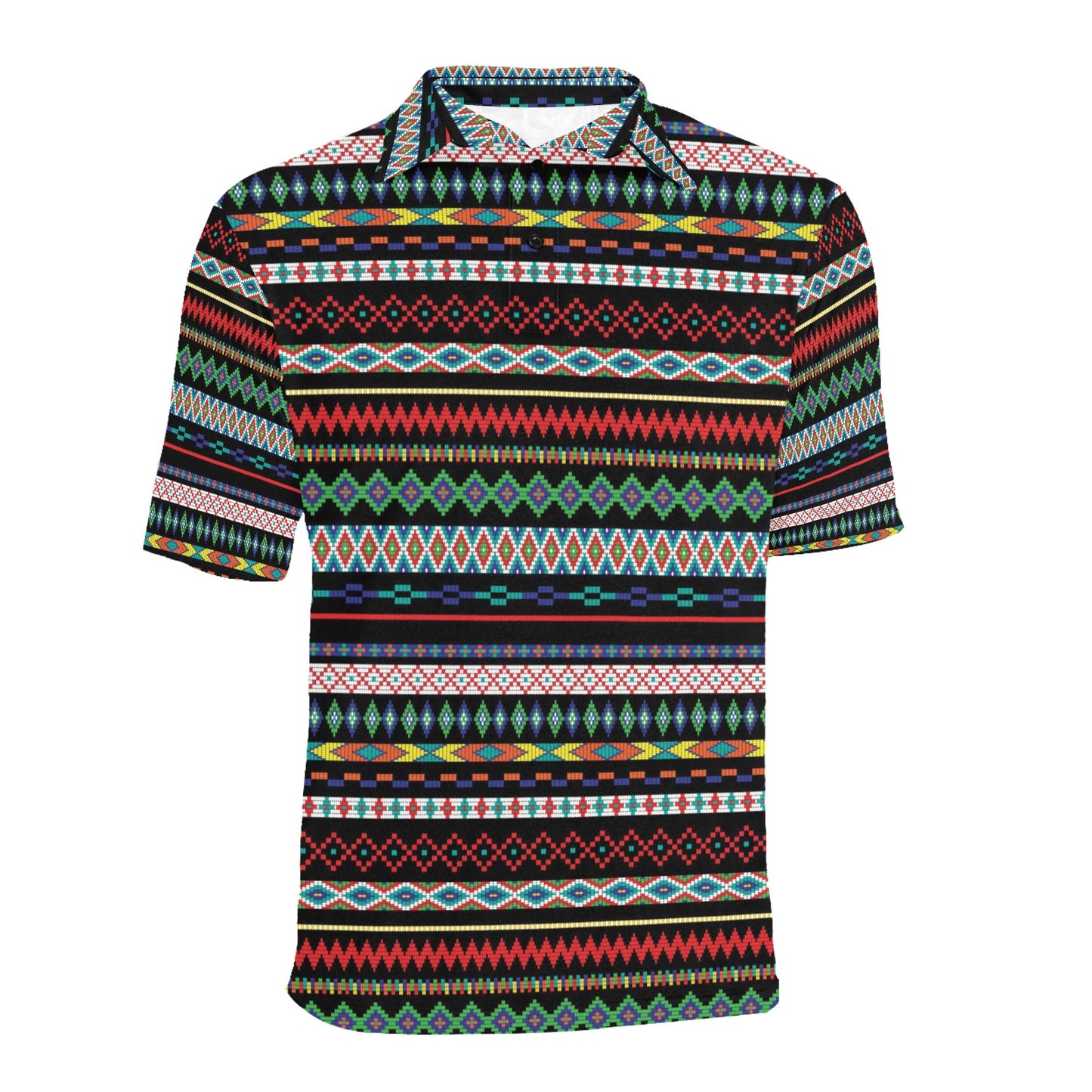 Southwest Pattern Print Design LKS302 Men Polo Shirt