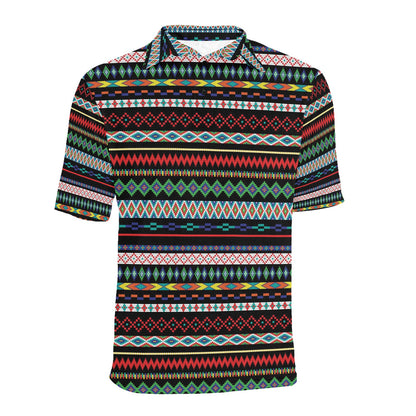 Southwest Pattern Print Design LKS302 Men Polo Shirt