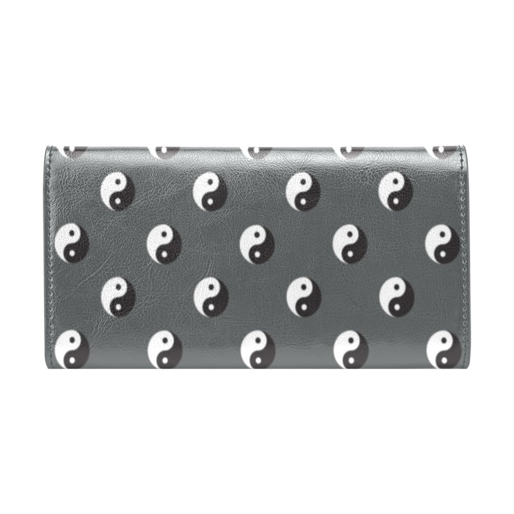 Yin Yang Print Design LKS303 Women's Trifold Wallet