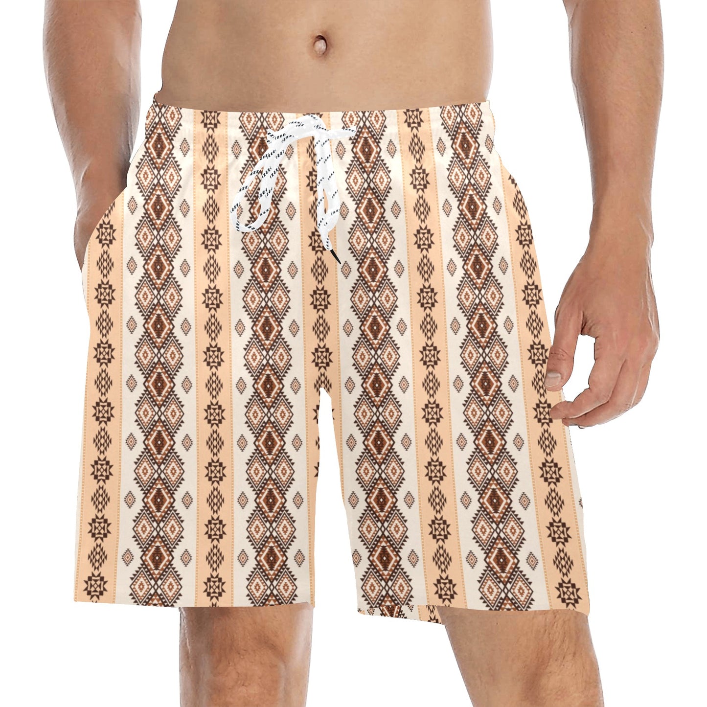 Native Classic Pattern Print Men's Swim Trunks Beach Shorts