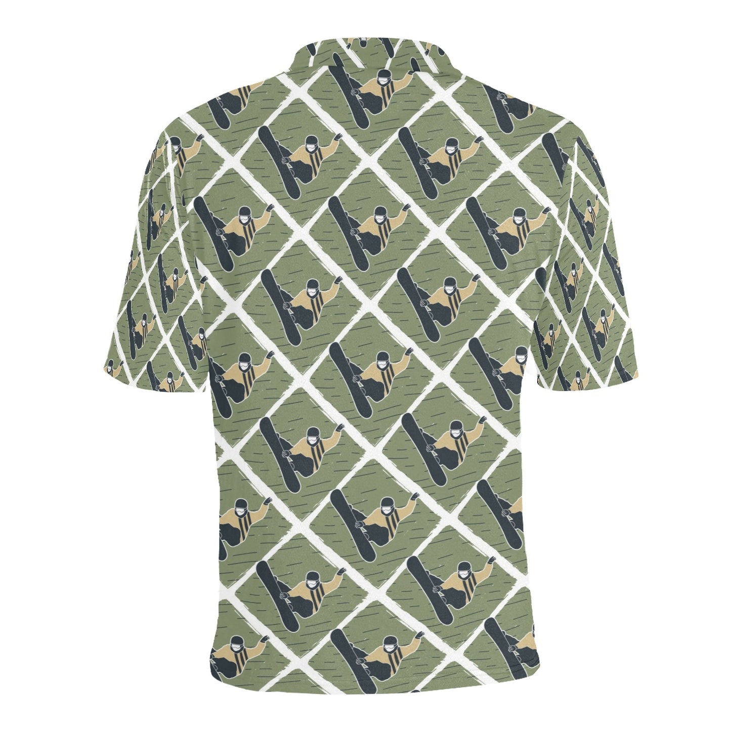 Snowboard Man Print Design LKS302 Men Polo Shirt