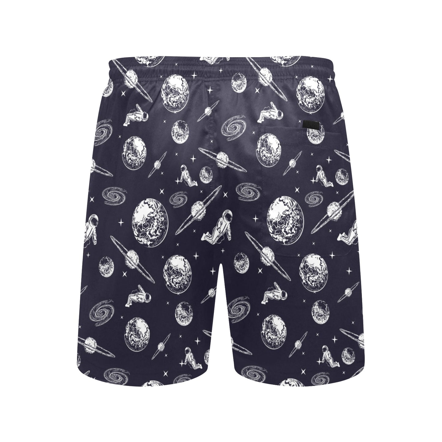 Space Astronaut Print Design LKS302 Men's Swim Trunks Beach Shorts