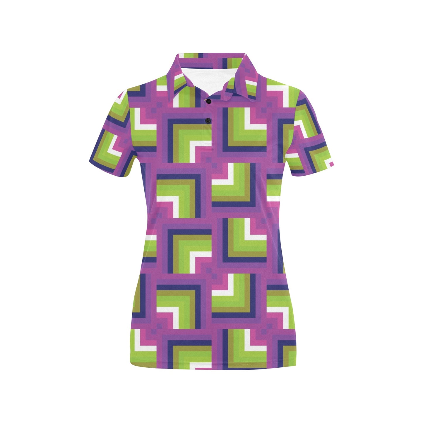 Optical illusion Pattern Print Design A05 Women's Polo Shirt