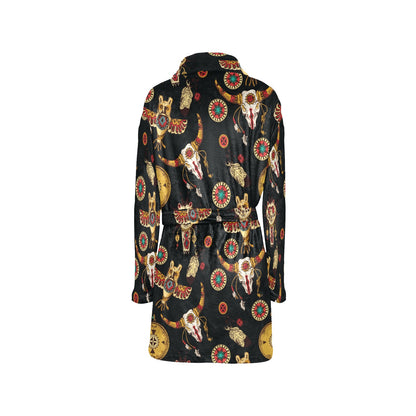 Native American Symbol Pattern Women's Fleece Robe
