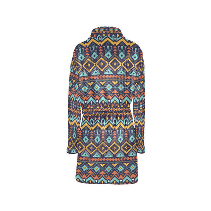 Aztec Style Print Pattern Women's Fleece Robe