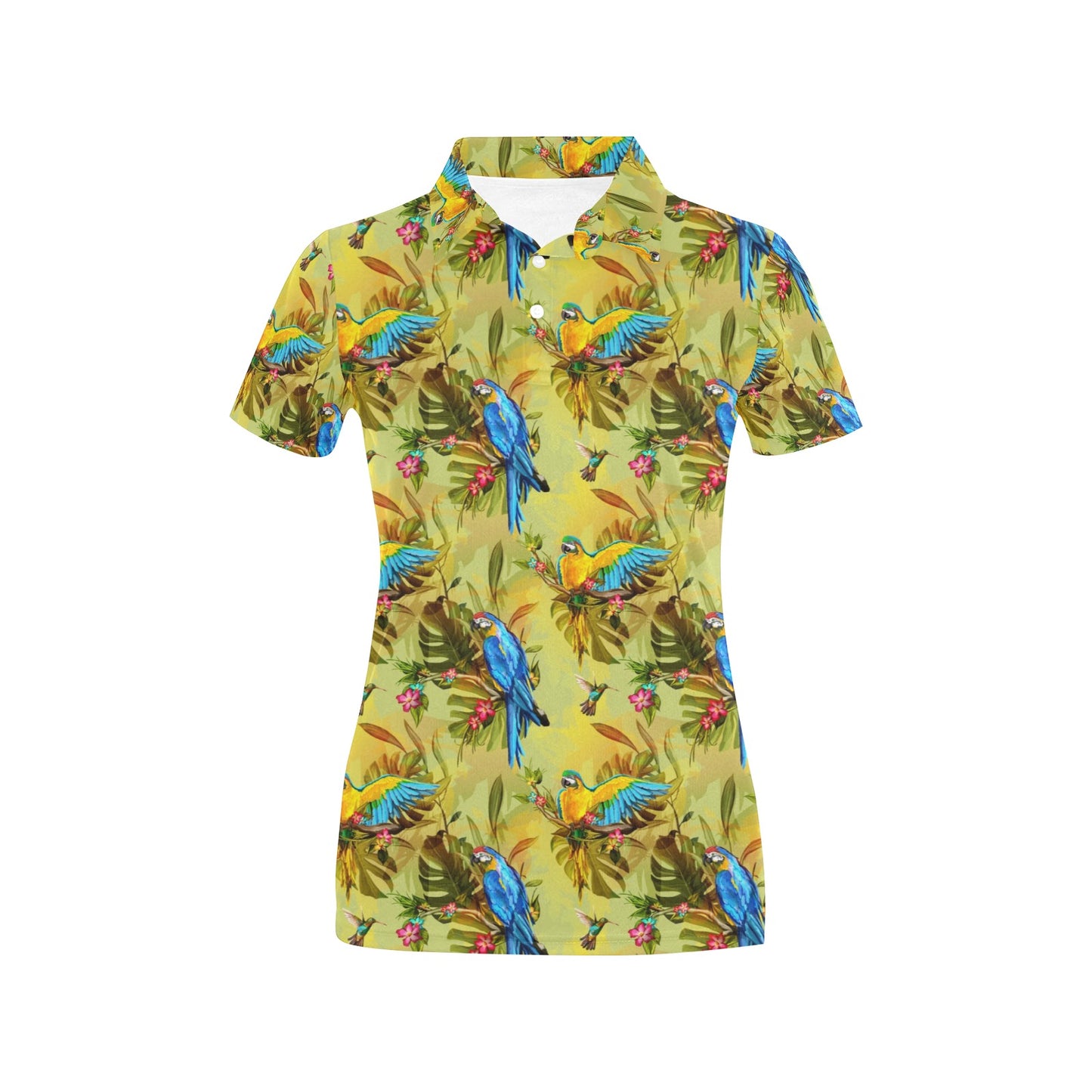Parrot Pattern Print Design A02 Women's Polo Shirt