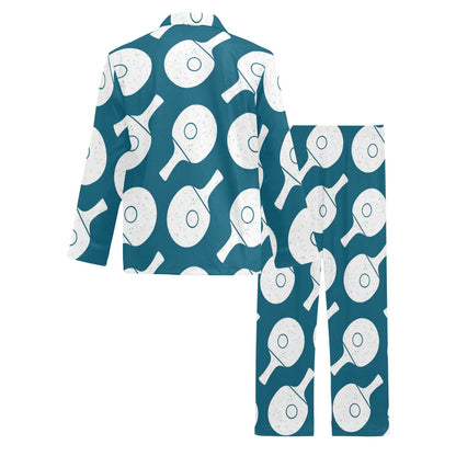 Ping Pong Pattern Print Design A02 Men's Long Pajama Set