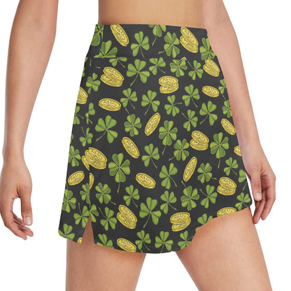 St Patricks Day Print Design LKS305 17" Golf & Pickleball Skort with Pockets
