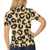 Jaguar Skin Pattern Print Design 02 Women's Polo Shirt