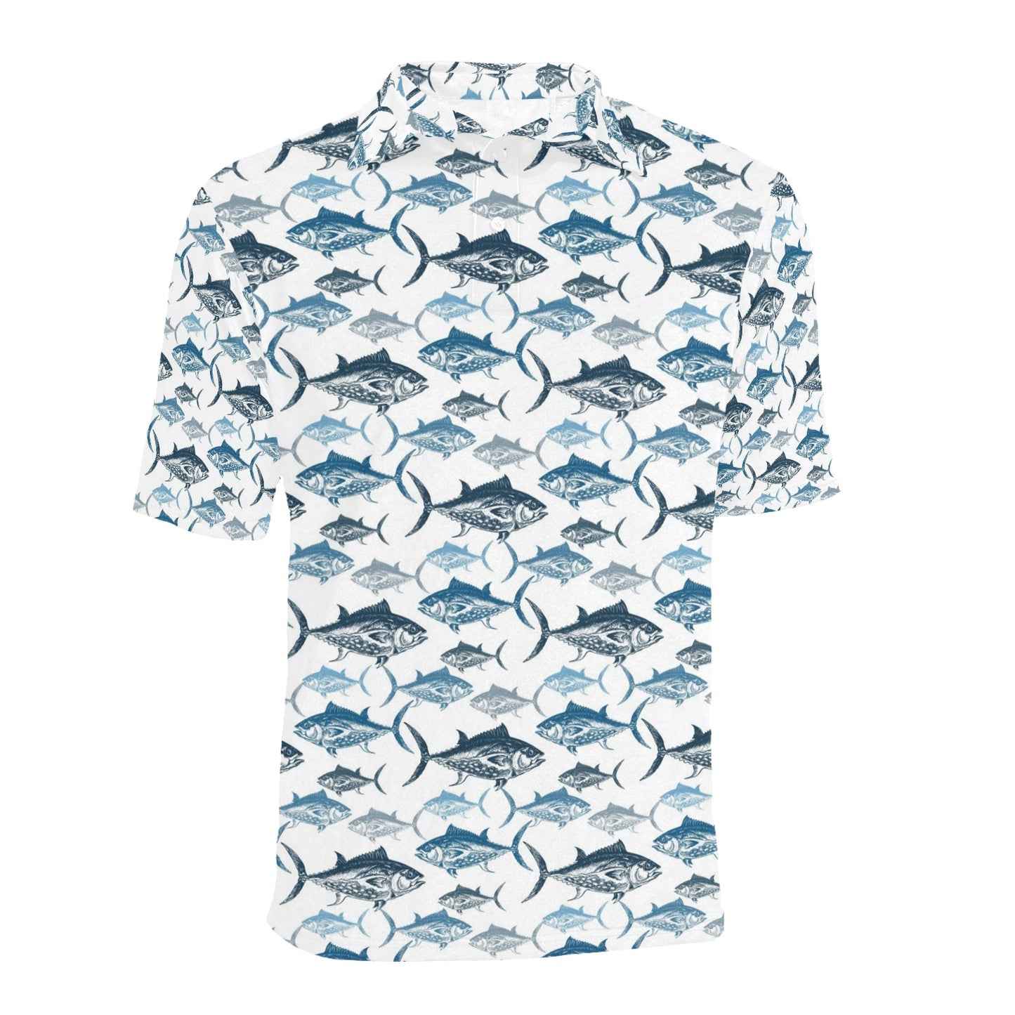 Tuna Fish Print Design LKS303 Men Polo Shirt