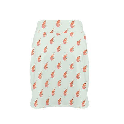 Shrimp Print Design LKS304 17" Golf & Pickleball Skort with Pockets