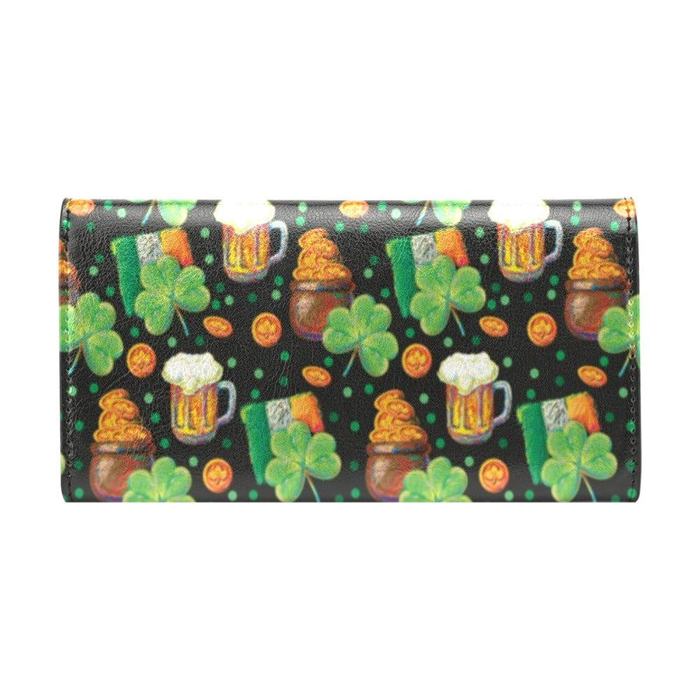 St Patricks Day Print Design LKS303 Women's Trifold Wallet