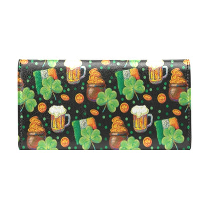 St Patricks Day Print Design LKS303 Women's Trifold Wallet