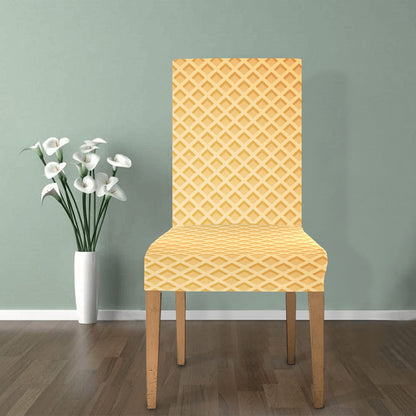 Waffle Texture Print Design LKS302 Dining Chair Slipcover