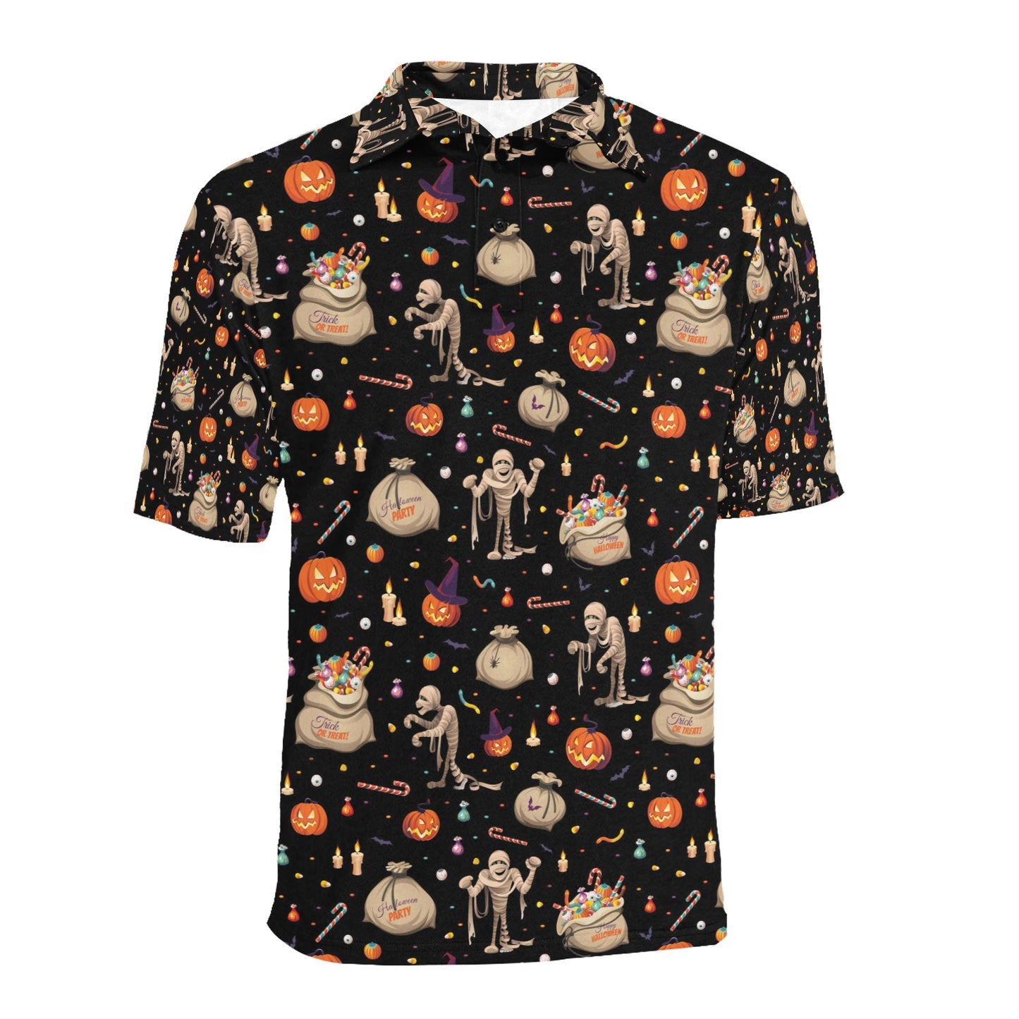 Mummy Halloween Print Design LKS303 Men Polo Shirt
