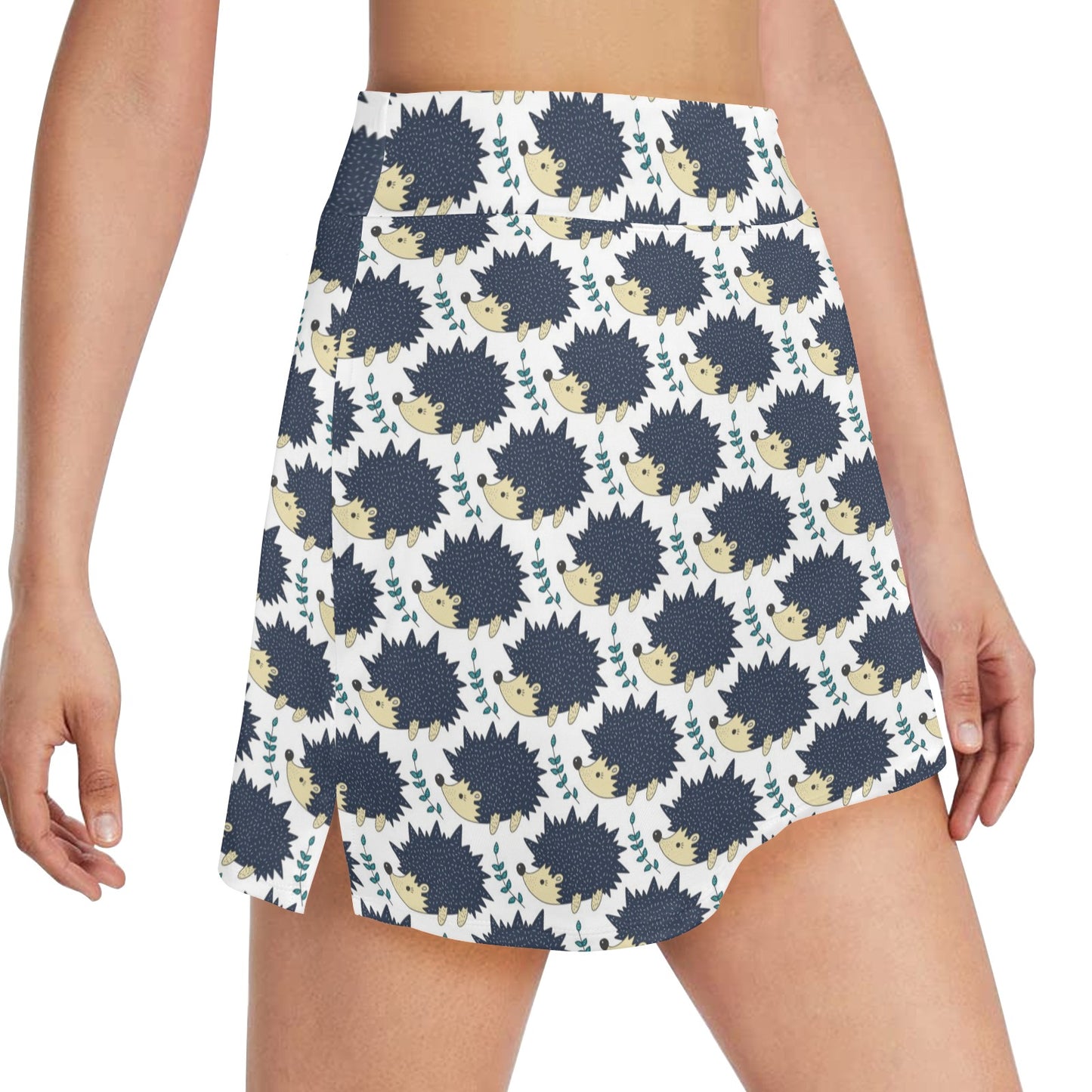 Hedgehog Print Design LKS401 17" Golf & Pickleball Skort with Pockets