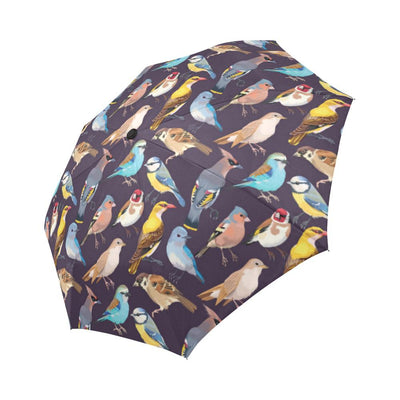Bird Cute Print Pattern Automatic Foldable Umbrella