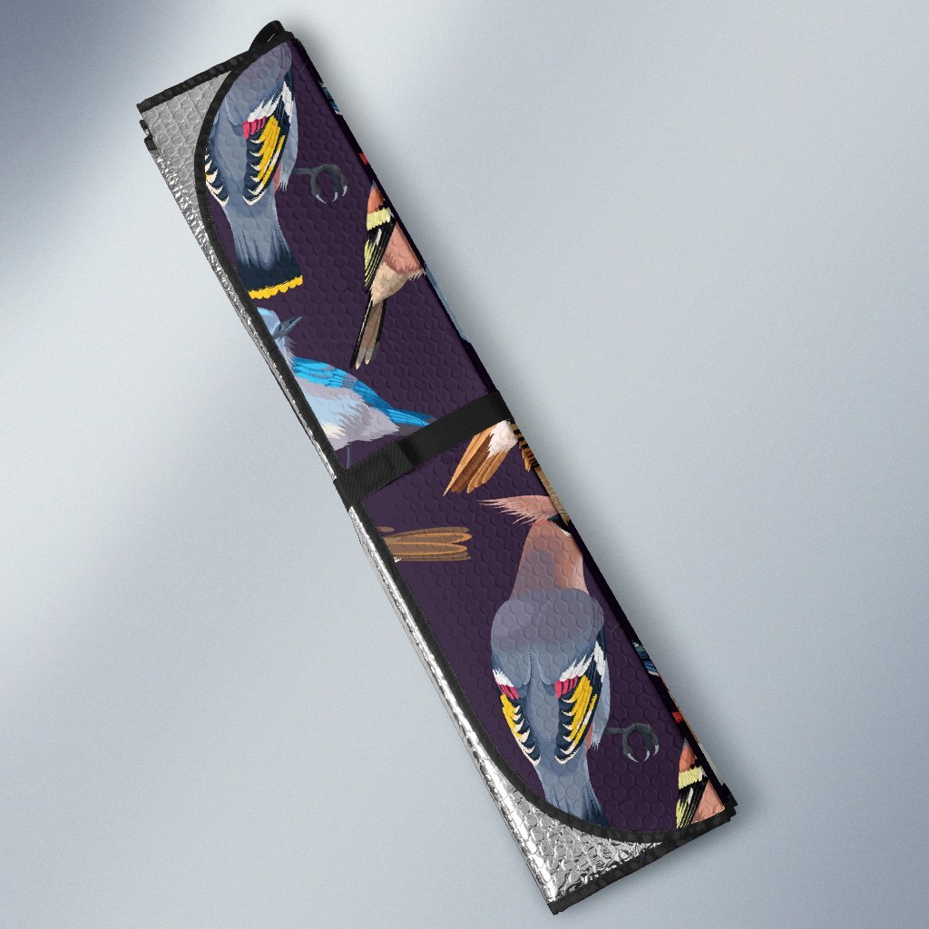 Bird Cute Print Pattern Car Sun Shade For Windshield