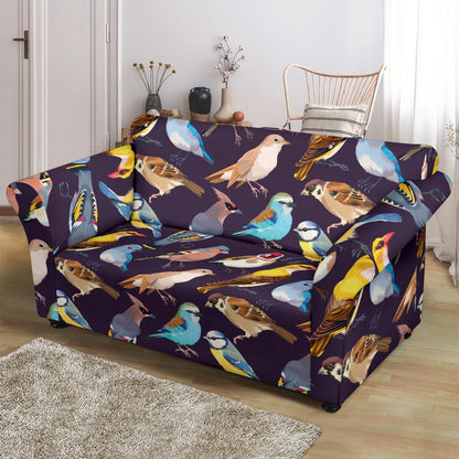 Bird Cute Print Pattern Loveseat Slipcover-JTAMIGO.COM