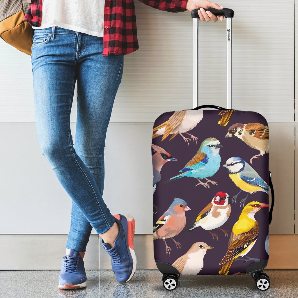 Bird Cute Print Pattern Luggage Cover Protector